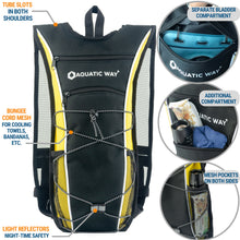 Hydration Backpack with BPA Free Water Bladder (70 oz.) (Yellow)